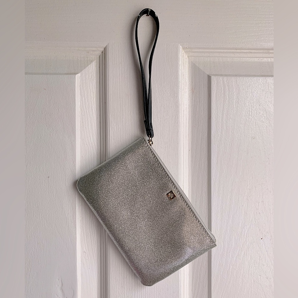 Kate Spade Silver Glitter Wristlet - Picture 1 of 9